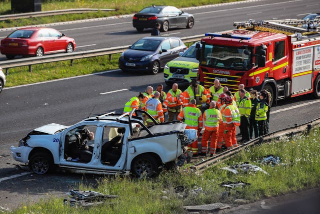 M62 crash