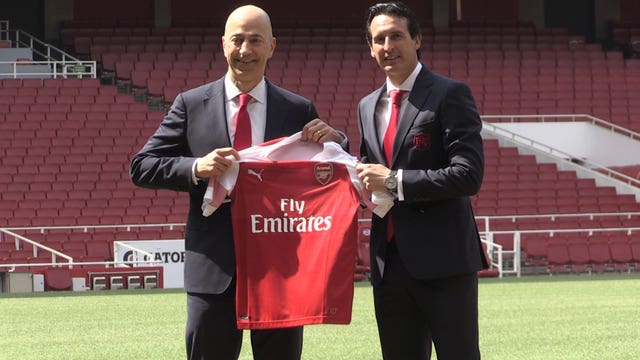 Emery was unveiled as Arsene Wenger's replacement last month.