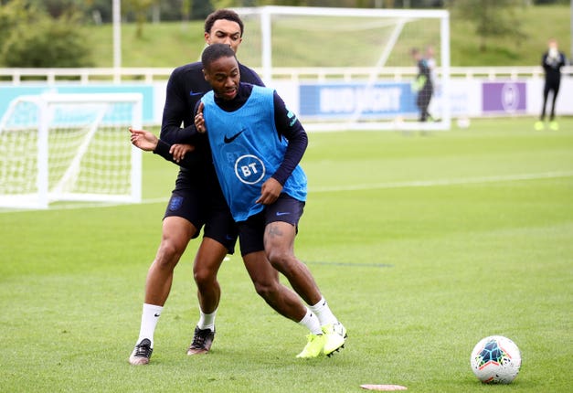 Raheem Sterling, right, has been a big influence on Sancho