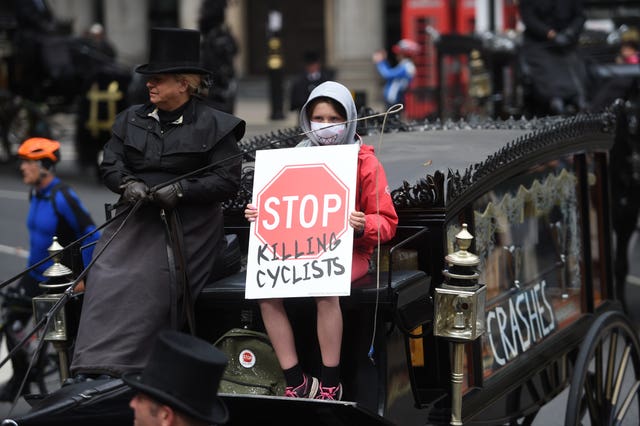 Cyclist death protest
