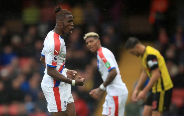 Wilfried Zaha was targeted by Watford before scoring a late consolation