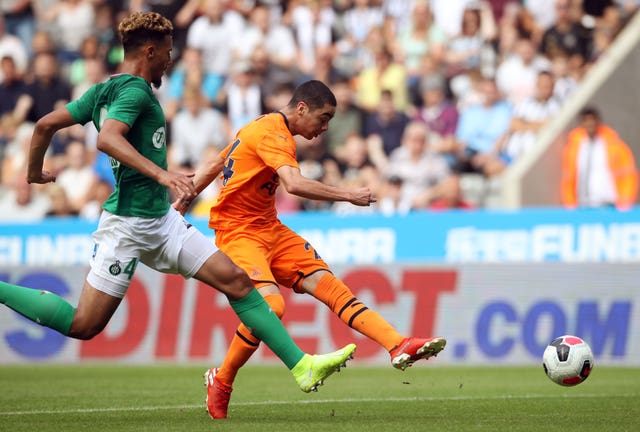 William Saliba (left) has yet to make his Arsenal debut after returning to the club this summer