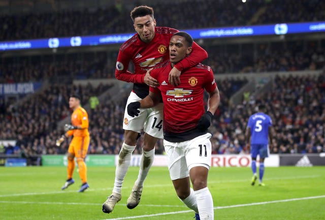 Anthony Martial, right, and Jesse Lingard will miss United's FA Cup clash against Chelsea (Nick Potts/PA)