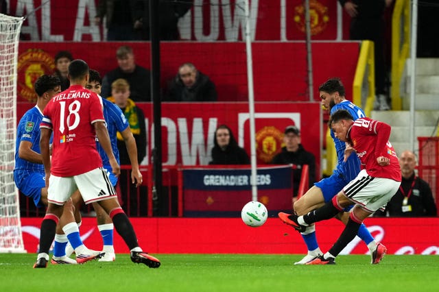 Shea Lacey (right) opens the scoring