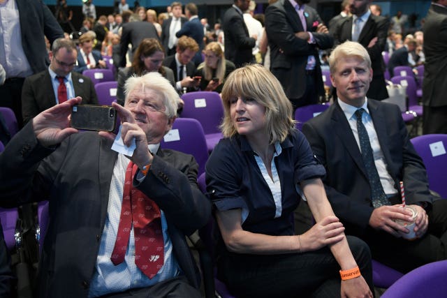 Stanley Johnson with his children Rachel and Jo