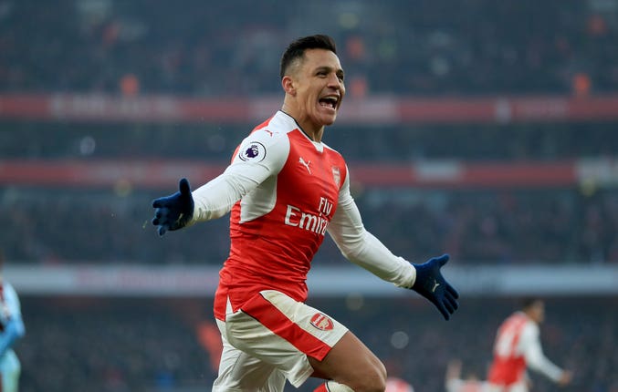 Sanchez scored 80 goals in all competitions for Arsenal