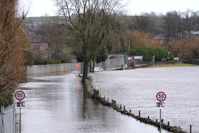 An overflowing River Slaney in Clohamon