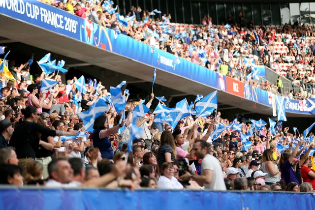 Scotland's fans support their team at their first Women’s World Cup finals