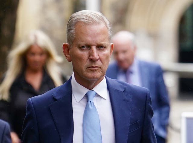 Former talk show host Jeremy Kyle leaves Winchester Coroner's Court in Hampshire after giving evidence at the inquest into the death of 63-year-old Steve Dymond.