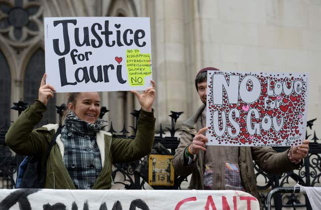 Supporters for Love were outside the Royal Courts of Justice in London for the hearing (Kirsty O'Connor/PA)