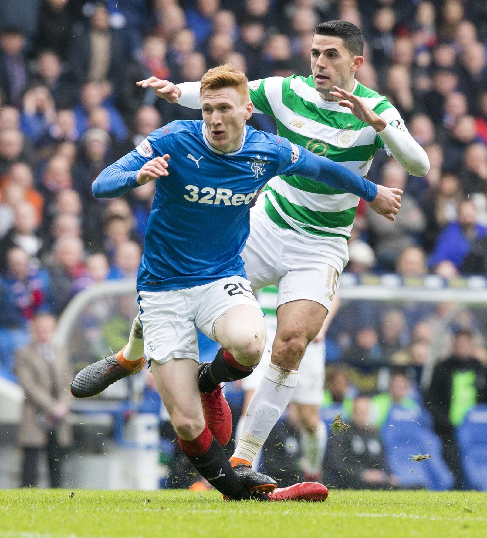 David Bates suffered an ankle injury against Celtic in what could prove to be his final game for Rangers
