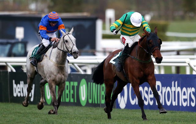 Any Second Now makes it a hat-trick for owner JP McManus - and three for Ireland - in the closing Kim Muir