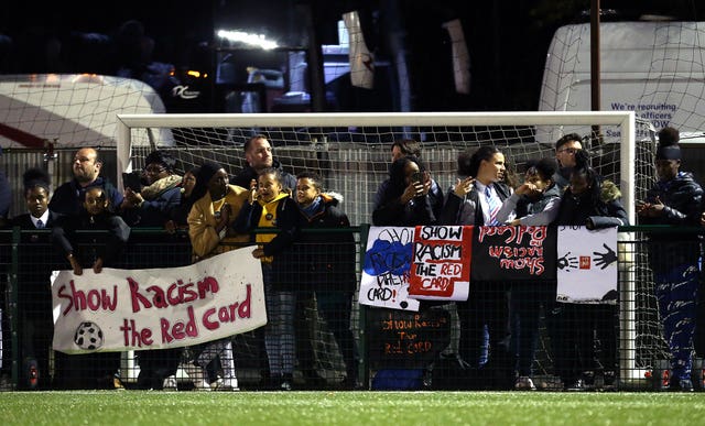 Haringey Borough fans show their support
