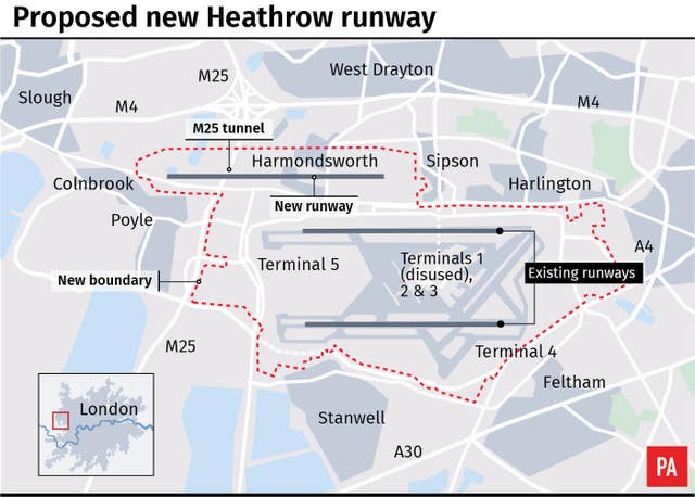 Proposed new Heathrow runway