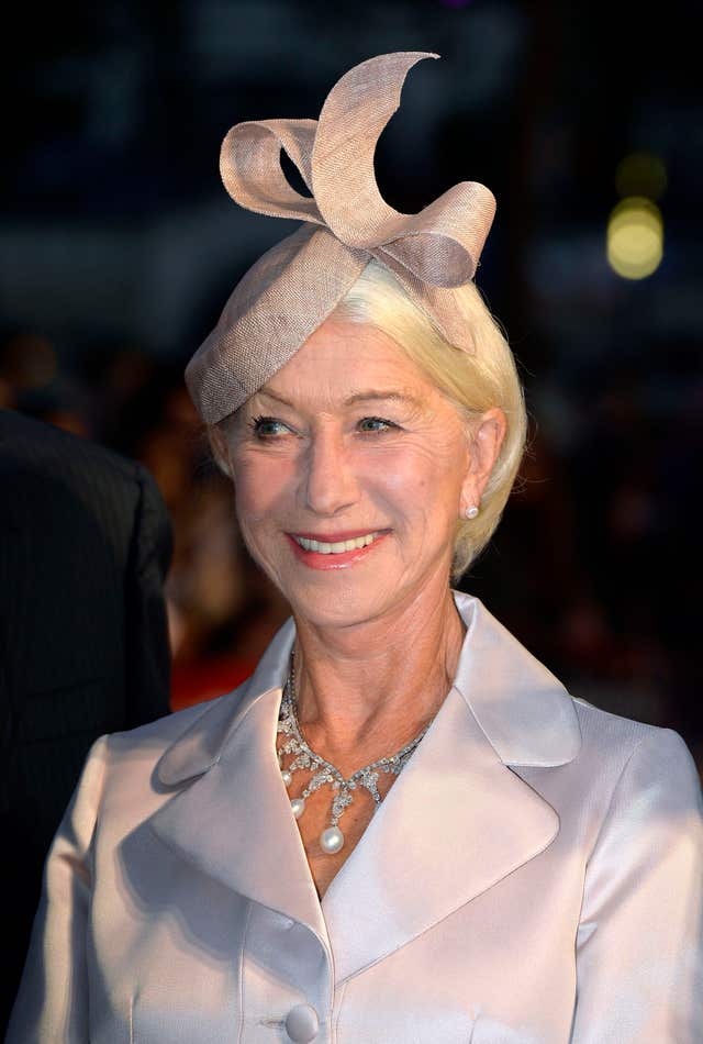 Dame Helen Mirren attending the Trumbo premiere in Leicester Square