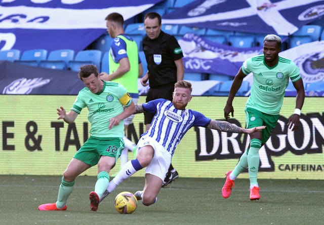 Bolingoli, right, in action against Kilmarnock