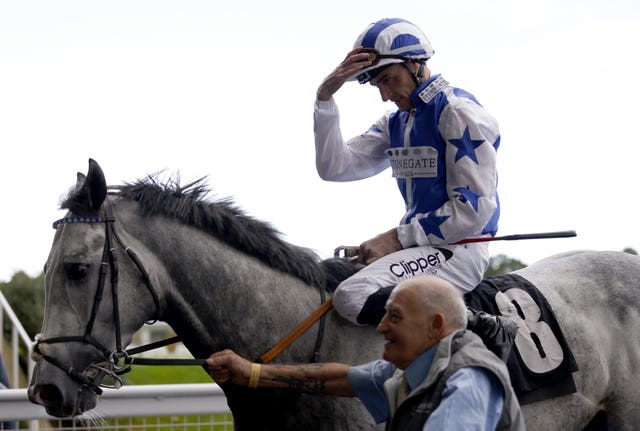 Dark Shift after winning The Racing To School Classified Stakes at Ascot