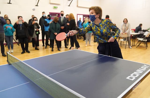 Nicola Sturgeon visit to drugs support group
