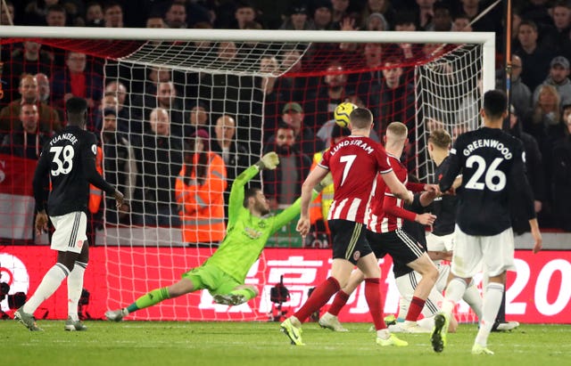 Oli McBurnie's late leveller denied Manchester United victory
