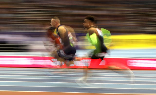 Richard Kilty in action in Birmingham