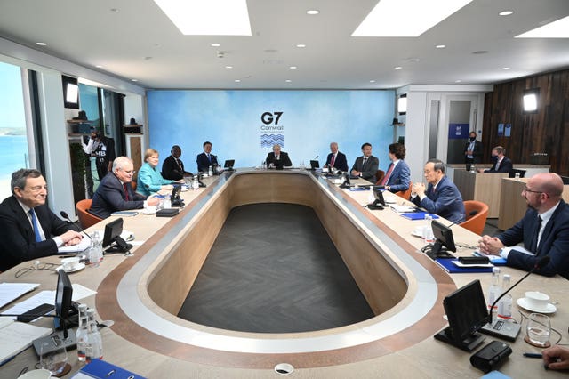 Prime Minister Boris Johnson chairs G7 talks in Cornwall