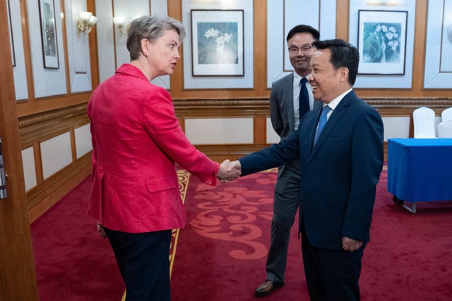 Foreign Secretary Yvette Cooper met Shenzhen party secretary Jin Lei in Shenzhen