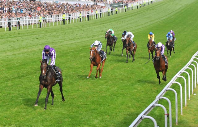 Main Sequence (centre) found only Camelot too good in the 2012 Derby