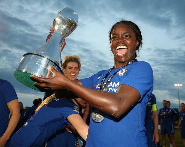 Aluko when Chelsea won the WSL in 2018 (Nigel French/PA).