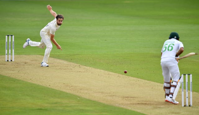 Chris Woakes in action for England