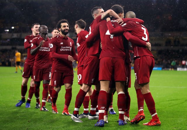 Liverpool have won 15 and drawn three of their 18 Premier League matches