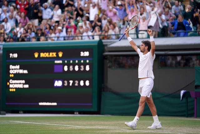 Cameron Norrie celebrates his victory