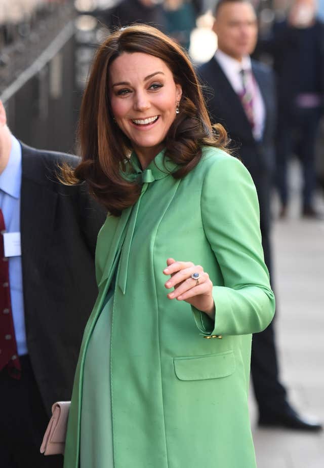 The Duchess of Cambridge is eight months pregnant with her third child (Victoria Jones/PA)