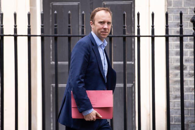 Health Secretary Matt Hancock