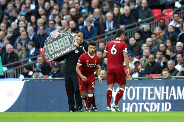 Dejan Lovren is substituted against Tottenham