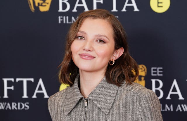 Mia McKenna-Bruce attending the EE Bafta Film Awards 2025 nominations announcement at Bafta in central London