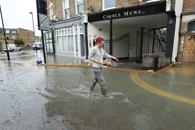 Flooding in north London