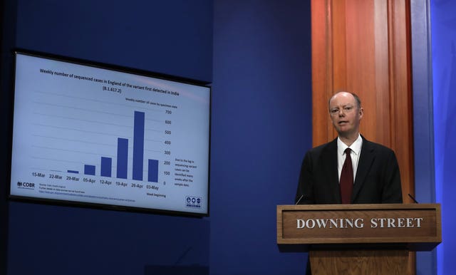 Chief medical officer Professor Chris Whitty