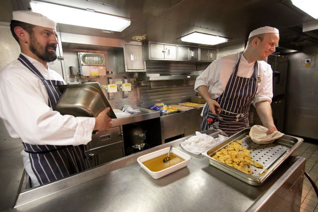 HMS Vigilant kitchens