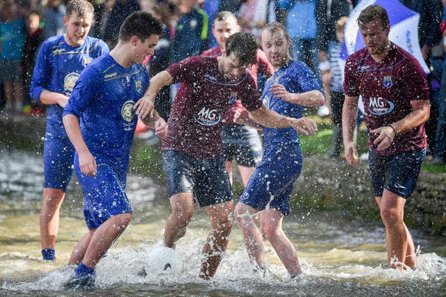 Annual Football in the River match