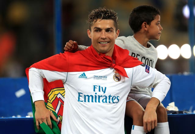 He might not have got on the scoresheet but Ronaldo was able to celebrate Champions League victory