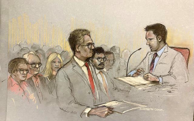 Judge Stuart Smith (right) listens as the lawyer for the Drinking Water Inspectorate Joseph Millington speaks at Exeter Magistrates’ Court