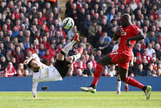 Juan Mata scored a fine brace against Liverpool in 2015