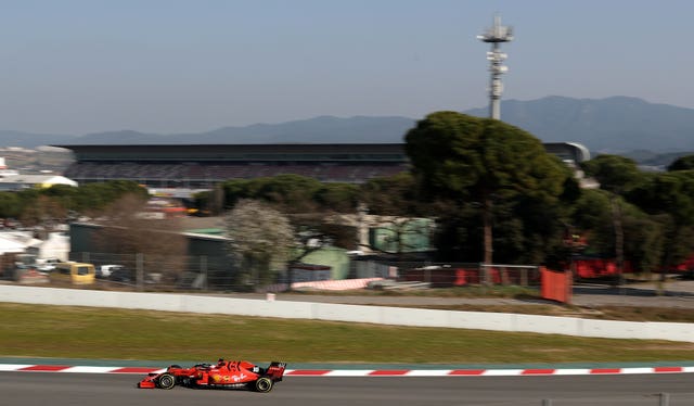 Ferrari new boy Charles Leclerc in action at Barcelona
