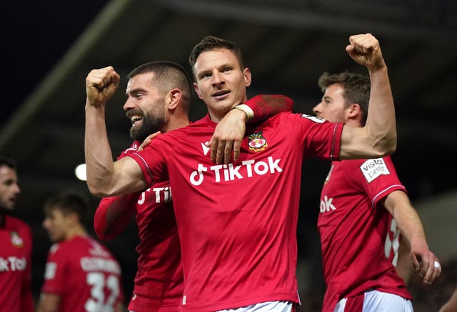 Paul Mullin celebrates