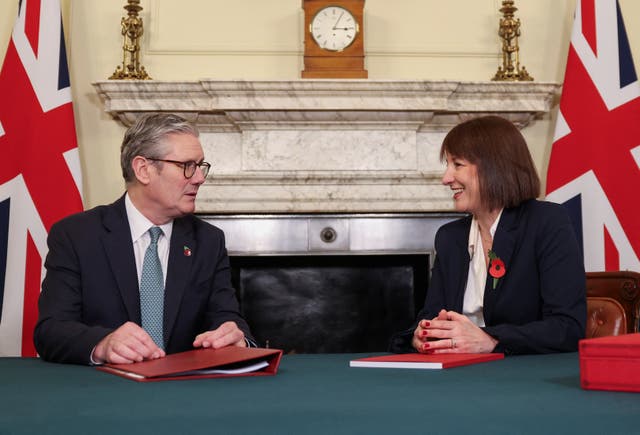 Prime Minister Sir Keir Starmer with Chancellor Rachel Reeves at Downing Street