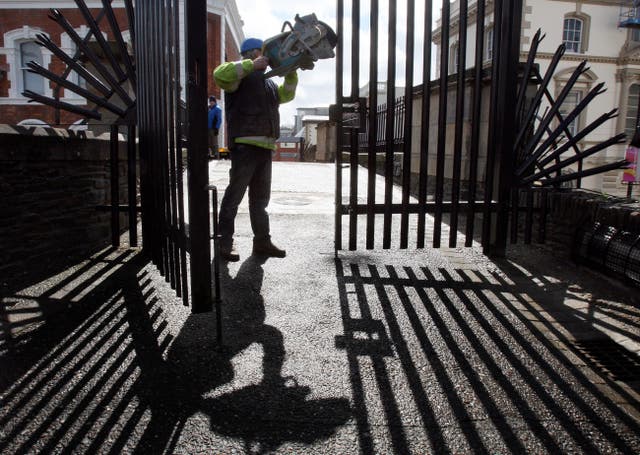 Derry security gates removed