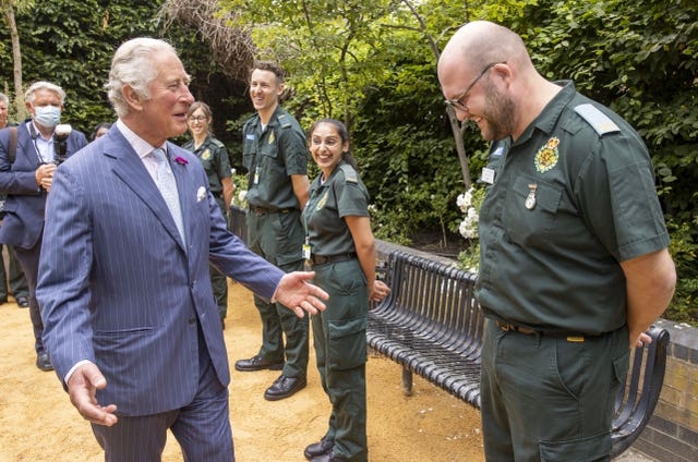 Charles visit to Chelsea and Westminster Hospital