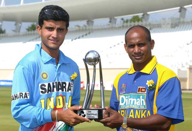 Jayasuriya, right, captained Sri Lanka from 1999 to 2003 (Martin Rickett/PA)