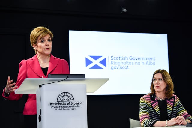 Scotland's First Minister Nicola Sturgeon said Chief Medical Officer Dr Catherine Calderwood