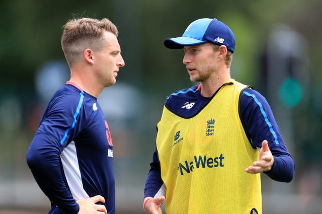 Joe Root, right, revealed Jos Buttler is a major doubt for the second Test against New Zealand (Mike Egerton/PA)